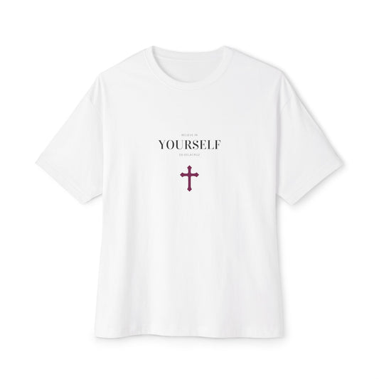 Believe in yourself Graphic Oversized Tee